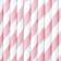 PartyDeco Straws White/Light Pink 10-pack