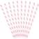 PartyDeco Straws White/Light Pink 10-pack