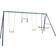 vidaXL Swing Set with Gymnastic Rings & 4 Seater