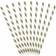 PartyDeco Straws White/Gold 10-pack