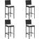 vidaXL 3067958 Conjunto de Bar Exterior, 1 Mesa incl. 4 Sillas