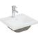 vidaXL Lavabo Empotrado Con Grifo Cerámica Blanco 42x39x18 cm