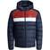 Jack & Jones Hooded Nylon Puffer Jacket - Blue/Navy Blazer