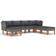 vidaXL 3059717 Loungeset, Bord inkl. 4 Soffor