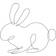 XO Posters Rabbit Lines Poster