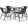 vidaXL 3080090 Juego de comedor de patio, 1 Mesa incl. 4 Sillas