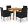 vidaXL 3067741 Ensemble repas de patio, 1 Table incluse 4 Chaises