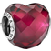 Pandora Fuchsia Heart Charm - Silver/Red