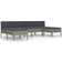 vidaXL 3056988 Loungeset, Bord inkl. 4 Soffor