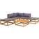 vidaXL 45913 Loungeset, 1 Bord inkl. 3 Soffor