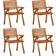 vidaXL 3075171 4-pack Garden Dining Chair