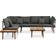 vidaXL 46465 Lounge-Set, 1 Tisch einschl. 3 Sofas