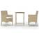 vidaXL 3058379 Café-Set, 1 Tisch einschl. 2 Stühle