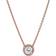 Pandora Round Sparkle Halo Necklace - Rose Gold/Transparent