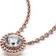 Pandora Round Sparkle Halo Necklace - Rose Gold/Transparent