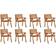 vidaXL 3075172 8-pack Garden Dining Chair