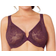 Glamorise Lacey T-Back Front-Close Wonderwire Bra - Black Plum