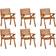 vidaXL 3075173 6-pack Garden Dining Chair