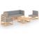 vidaXL 3076444 Loungeset, 1 Bord inkl. 5 Soffor