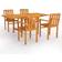 vidaXL 3059599 Ensemble repas de patio, 1 Table incluse 4 Chaises