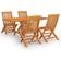 vidaXL 3059593 Patio Dining Set, 1 Table incl. 4 Chairs