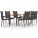 vidaXL 3072494 Juego de comedor de patio, 1 Mesa incl. 6 Sillas