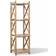 vidaXL Bamboo Bokhylla 117cm