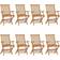 vidaXL 3072888 8-pack Chaise de jardin pour repas