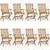 vidaXL 3072888 8-pack Garden Dining Chair