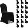 vidaXL Stretch 18pcs Loose Chair Cover Black