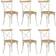 vidaXL Cross Kitchen Chair 84cm 6pcs