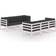 vidaXL 3076384 Loungeset, 1 Bord inkl. 6 Soffor