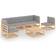 vidaXL 3076454 Loungeset, 1 Bord inkl. 6 Soffor