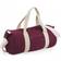 BagBase Plain Varsity Duffle Bag - Burgundy/Off White