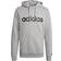 adidas Essentials Linear Logo Hoodie - Medium Grey Heather Black