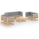 vidaXL 3076504 Loungeset, 1 Bord inkl. 7 Soffor