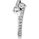 Pandora Two Sparkling Hearts Ring - Silver/Transparent