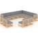 vidaXL 3076944 Loungesæt, borde inkl. 12 sofaer