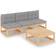 vidaXL 3076354 Loungeset, 1 Bord inkl. 3 Soffor