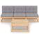 vidaXL 3076354 Loungeset, 1 Bord inkl. 3 Soffor