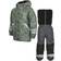 Lindberg Nordskog Fleece-Lined Rain Set Green Unisex