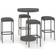vidaXL 3064762 Bargrupp, 1 Bord inkl. 4 Stolar