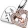 Pandora Sparkling Freehand Heart Dangle Charm - Silver/Rose Gold/Transparent