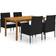 vidaXL 3067832 Ensemble repas de patio, 1 Table incluse 4 Chaises