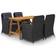 vidaXL 3068772 Matgrupp, 1 Bord inkl. 4 Stolar