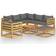 vidaXL 3057645 Loungesæt, 1 borde inkl. 1 stole & 5 sofaer