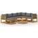 vidaXL 3057615 Loungeset, 1 Bord inkl. 6 Soffor