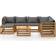 vidaXL 3057615 Loungesæt, 1 borde inkl. 6 sofaer