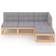 vidaXL 3076534 Loungeset, 1 Bord inkl. 3 Soffor