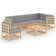 vidaXL 3076619 Loungesæt, 1 borde inkl. 6 sofaer